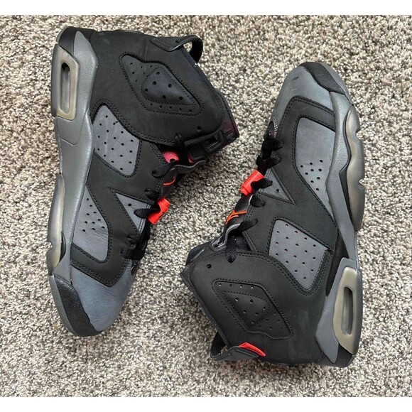 Nike Air Jordan 6 Retro Paris Saint-Germain Iron Grey Size 7 Youth (Size 8.5W) - Picture 7 of 8